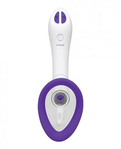Doc Johnson Vibrators Bloom - Intimate Body Pump - Automatic - Vibrating - Rechargeable Purple/white