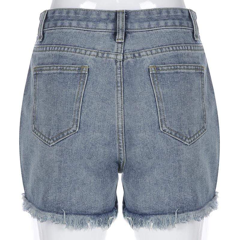 Kinky Cloth 200000367 Blue Denim Ripped Shorts