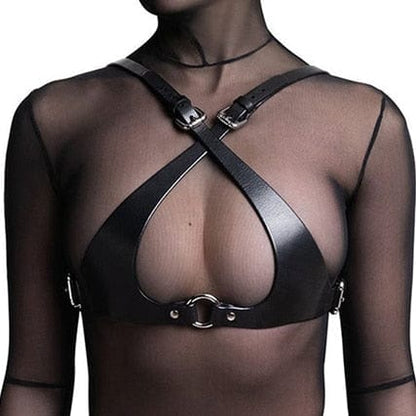 Kinky Cloth YF-076YZ-045SK / One size Body Bondage Leather Harness Set