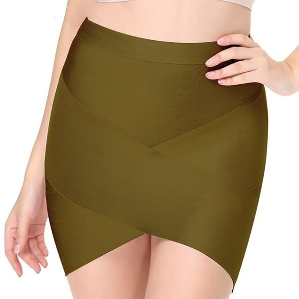 Kinky Cloth 349 Olive Green / S Bodycon Slim Pencil Bandage Skirts