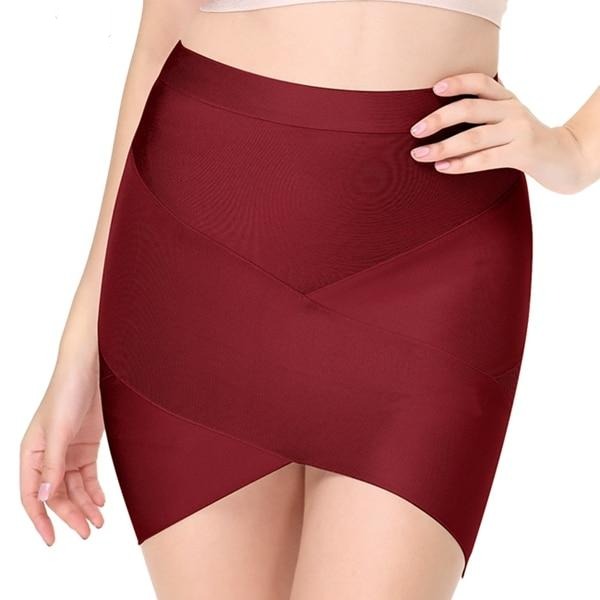 Kinky Cloth 349 Wine Red / S Bodycon Slim Pencil Bandage Skirts