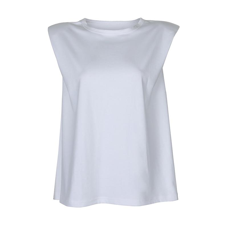 Kinky Cloth 200000791 White / L Bold Shoulder Sleeveless Top