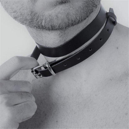 Kinky Cloth 200003585 Bondage Leather Necklace Collar Belt
