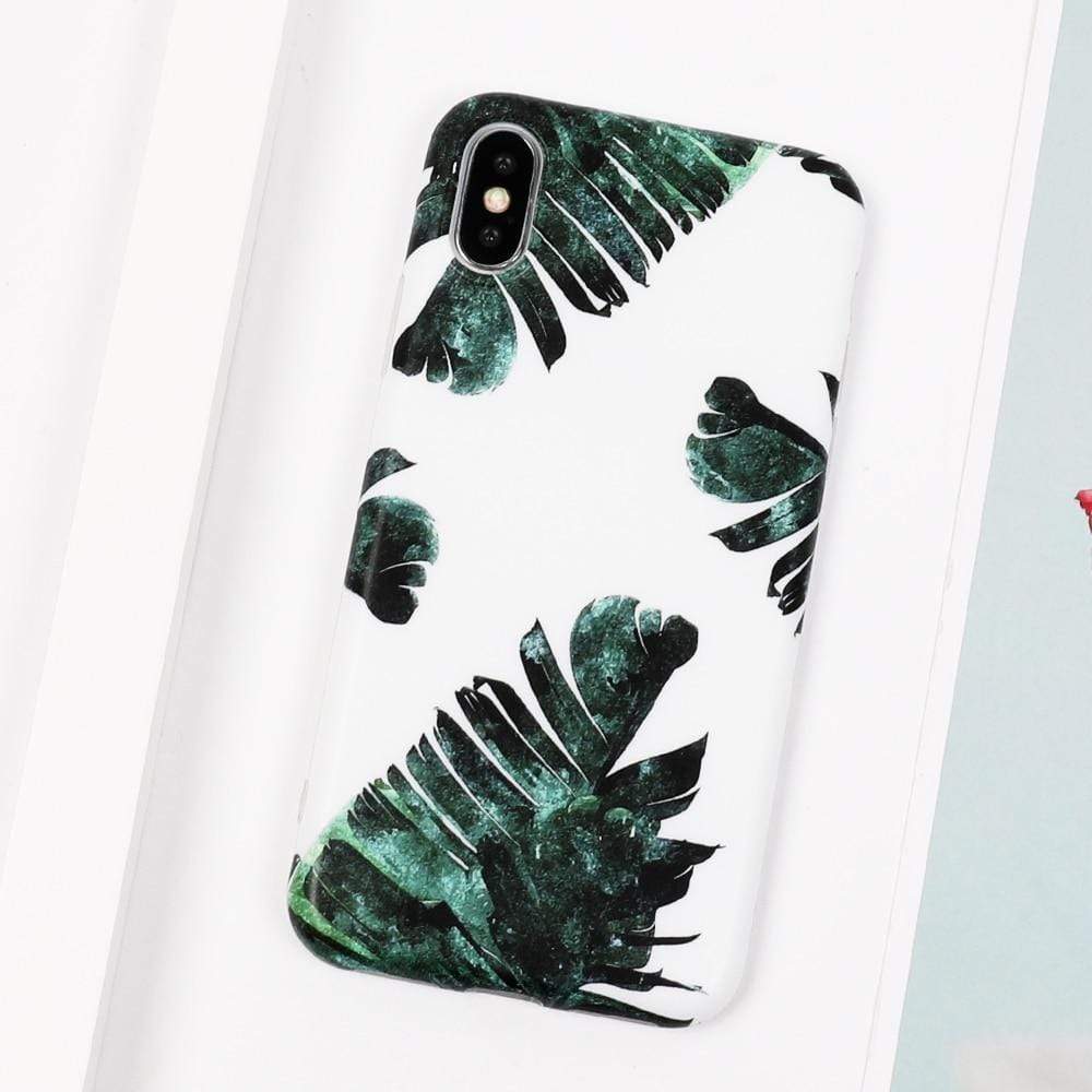 Kinky Cloth 380230 Style5 / For 7 Plus or 8 Plus Botanical Flowers and Leaves iPhone Case