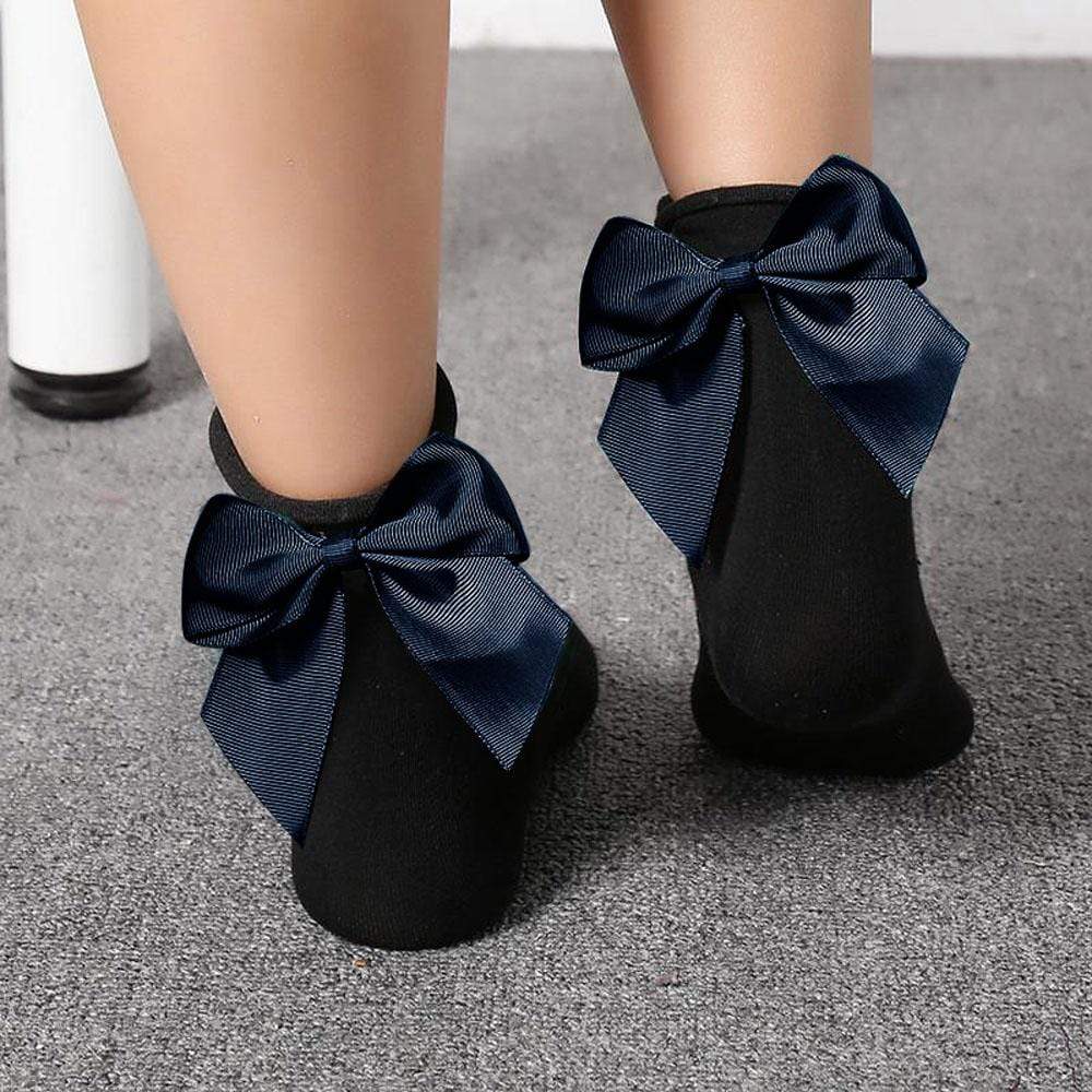 Kinky Cloth Bow Ankle Socks