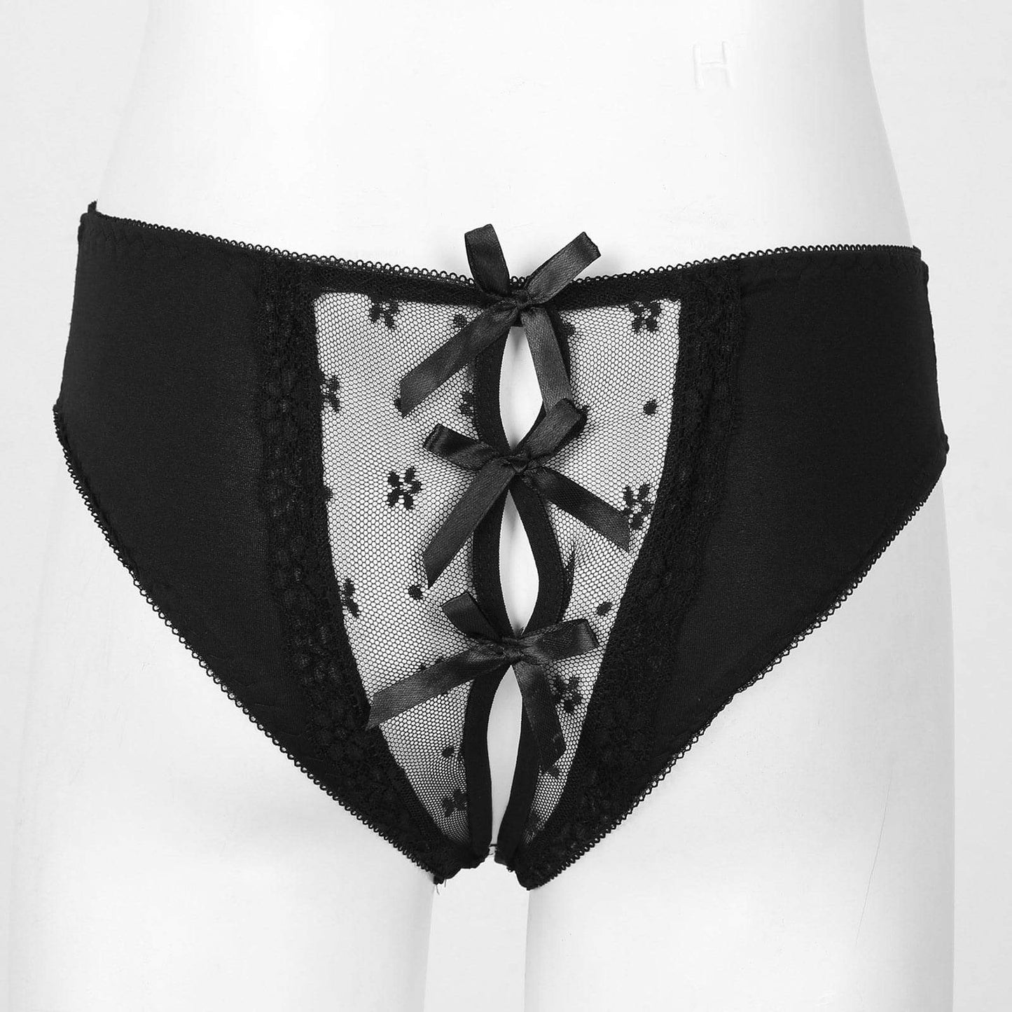 Kinky Cloth 200001799 Bowknot Hollow Out Crotchless Panties