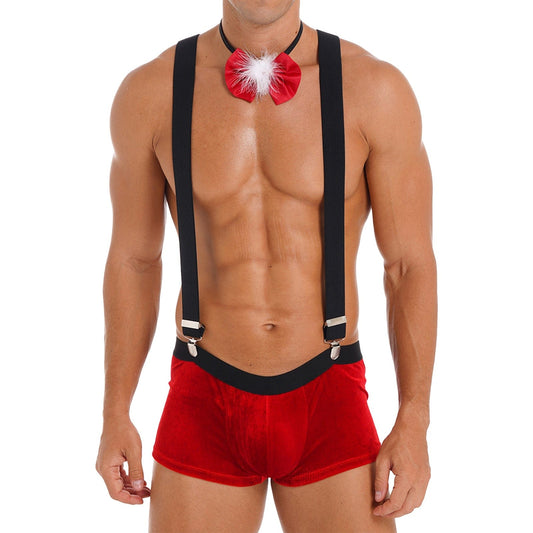 Kinky Cloth Boxer Suspenders And Bowtie Set