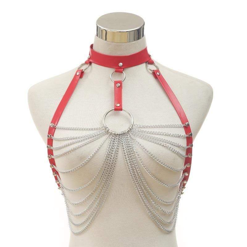 Kinky Cloth Harnesses Breast Chain Harness