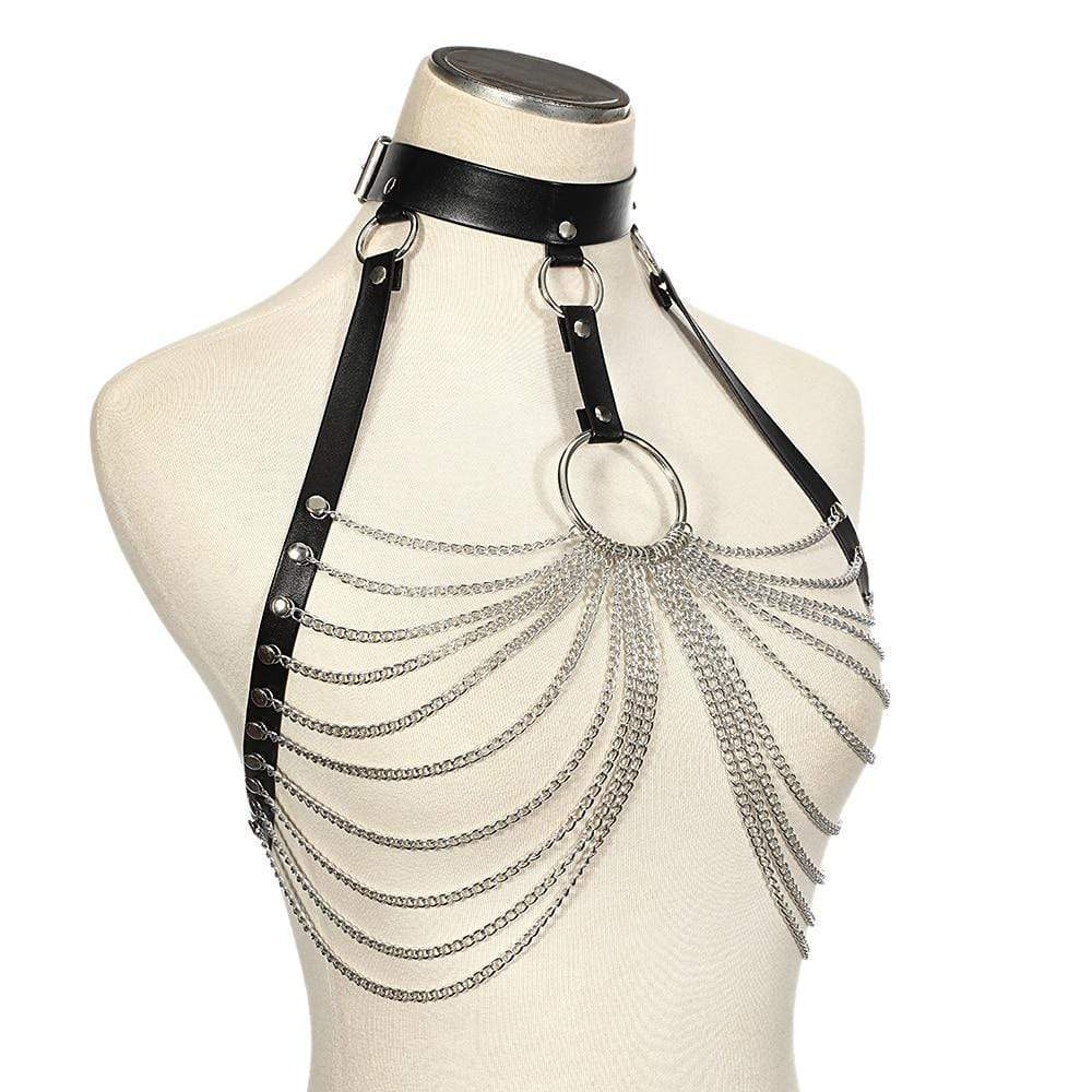 Kinky Cloth Harnesses Breast Chain Harness
