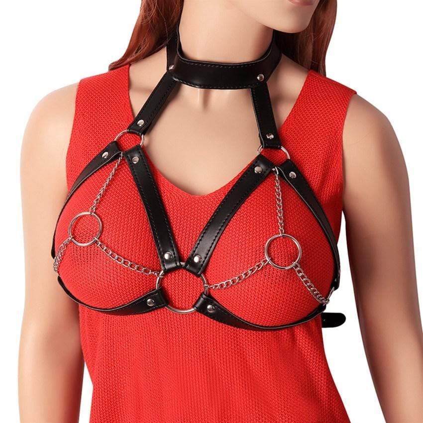 Kinky Cloth 200001886 Breast Collar Leather Harness