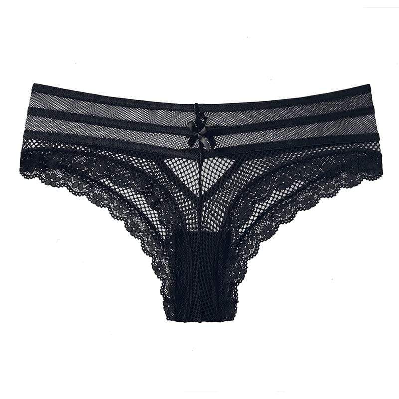 Kinky Cloth 351 Black / M(Waist65-75cm) / 1pc Breathable Hollow Out Lingerie Underwear