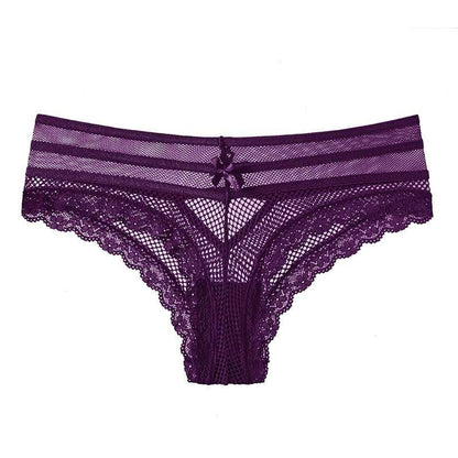 Kinky Cloth 351 Purple / M(Waist65-75cm) / 1pc Breathable Hollow Out Lingerie Underwear