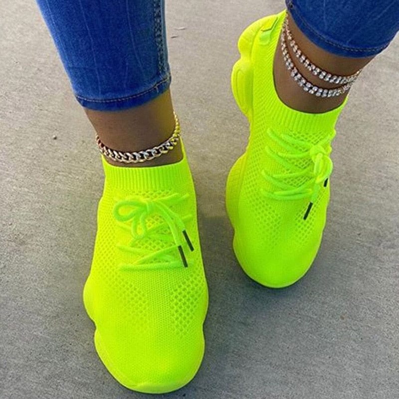 Kinky Cloth Light Green / 35 Breathable Mesh Sneakers