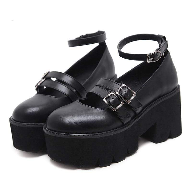 Kinky Cloth 200001012 Buckle Strap Platform Shoes