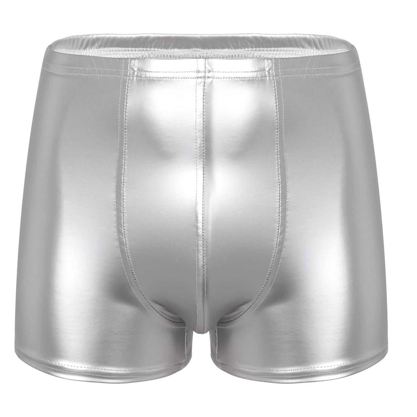 Kinky Cloth Silver / M Bulge Pouch Boxer Briefs Shorts