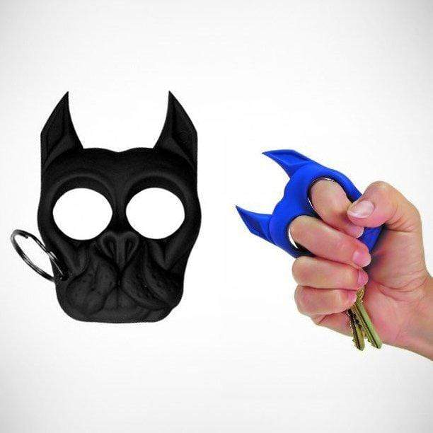 Fuchsia Molly Fashion Accessories black Bulldog Self Defense Keychain