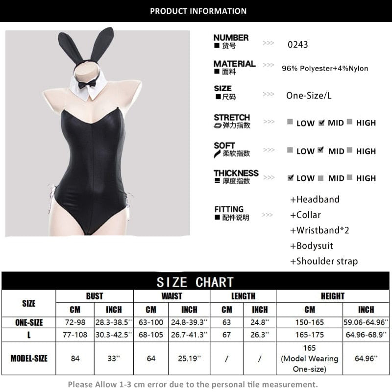 Kinky Cloth Bunny Costume Faux Leather Set