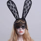 Bunny Ears Headband With Lace Eye Mask
