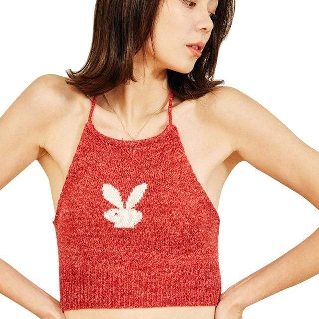 Kinky Cloth Red / One Size / United States Bunny Knit Cami Top