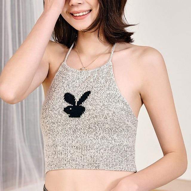 Kinky Cloth Silver / One Size / United States Bunny Knit Cami Top