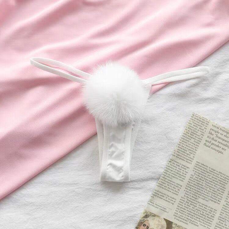Bunny Poof Thong