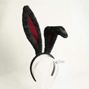 Kinky Cloth 200003991 Black Wine Red Bunny Rabbit Ears Headband