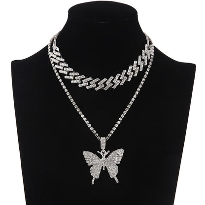 Kinky Cloth 200000162 Butterfly Cuban Link Necklace Set