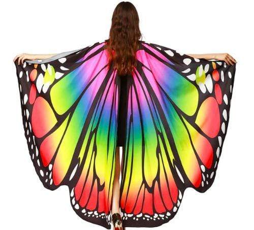 Kinky Cloth accessories Rainbow Butterfly Festival Wings Shawl Cape