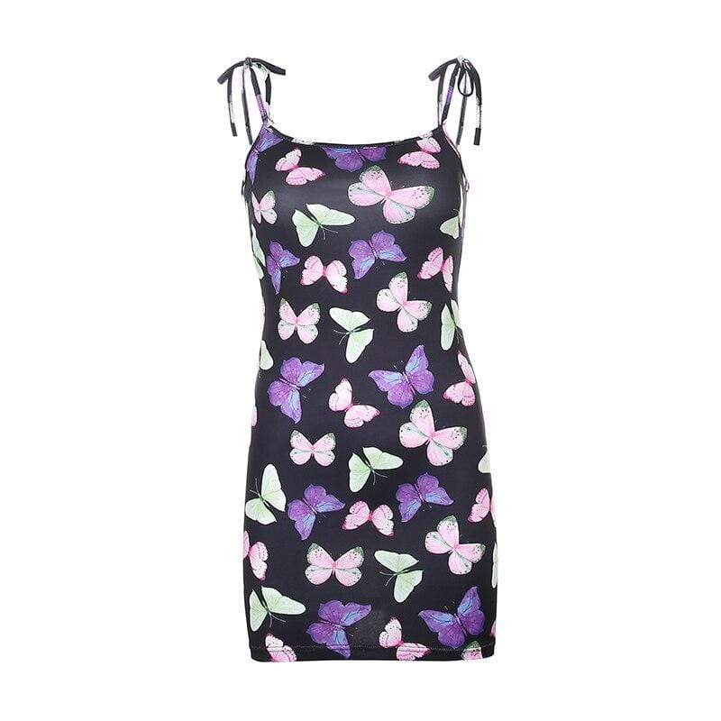 Kinky Cloth 200000347 Purple / L Butterfly Print Skinny Dress