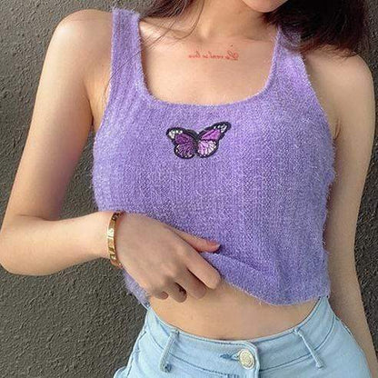 Kinky Cloth 200000790 Butterfly Purple Tank Top