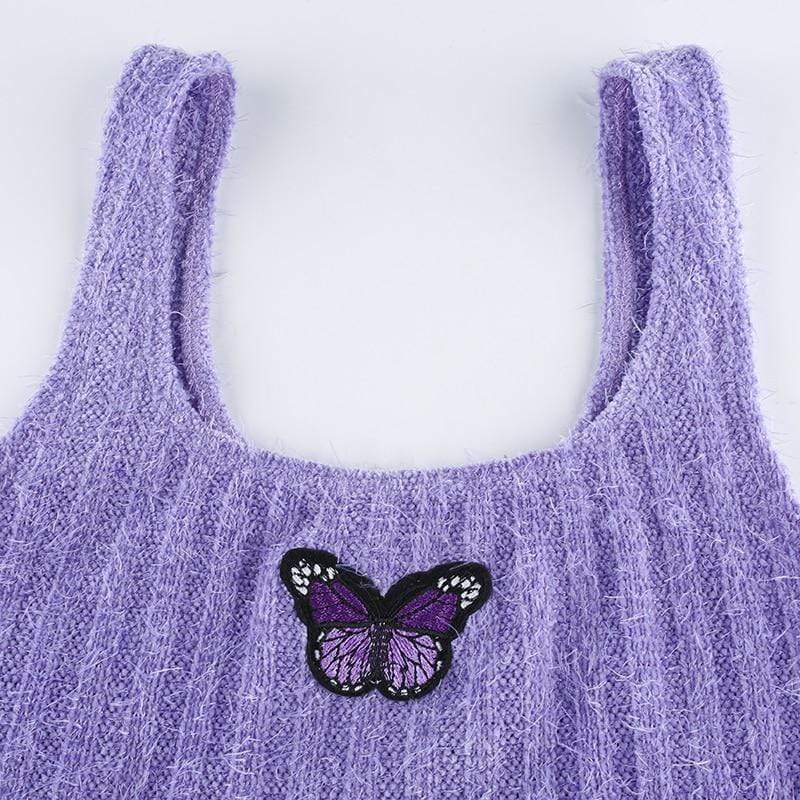 Kinky Cloth 200000790 Butterfly Purple Tank Top