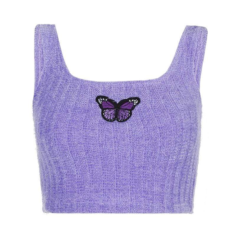 Kinky Cloth 200000790 Purple / L Butterfly Purple Tank Top