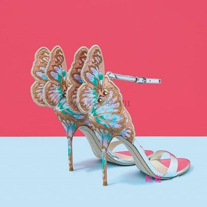 Kinky Cloth pic 24 / 4 Butterfly Wings High Heels Sandals