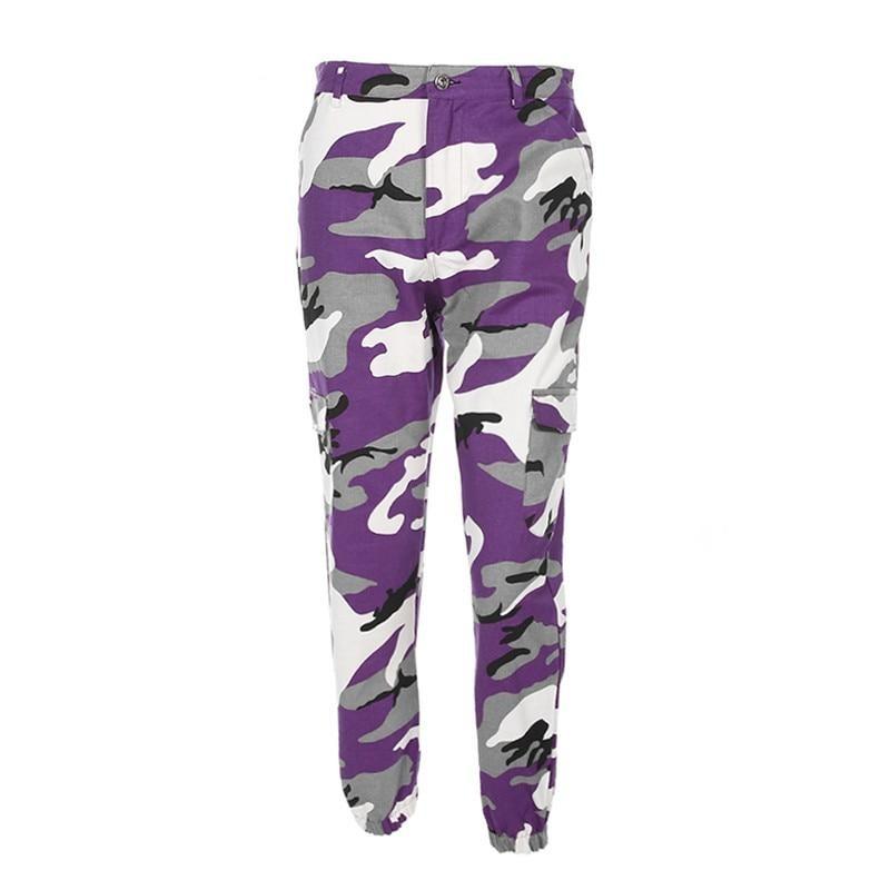 Kinky Cloth 200000366 Purple / L Camouflage Cargo Jogger Pants