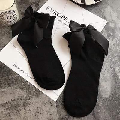 Kinky Cloth 200000866 Black Candy Color Bow Knot Socks