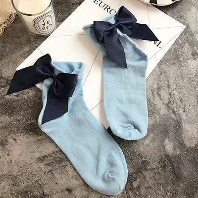 Candy Color Bow Knot Socks