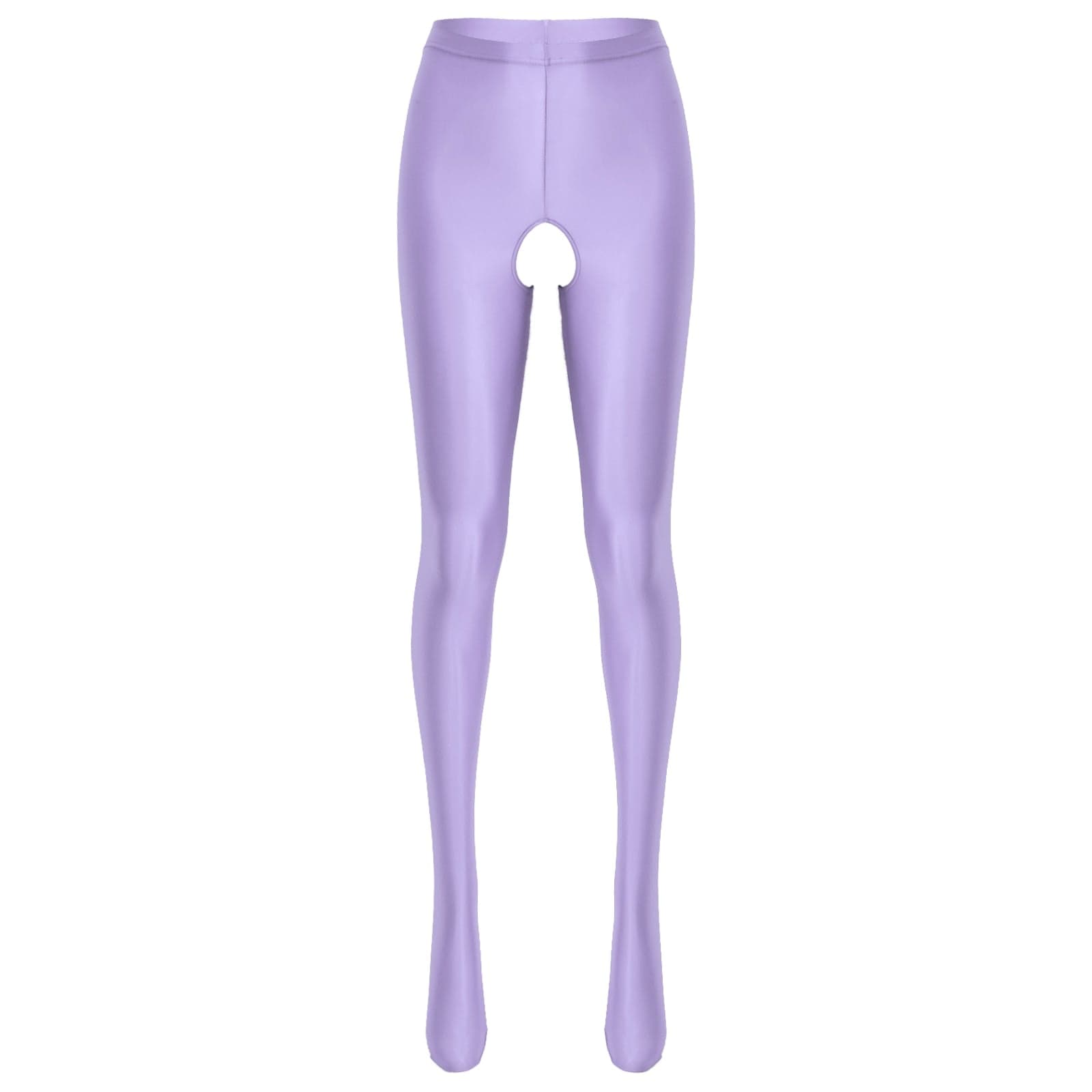 Kinky Cloth Light Purple / M Candy Color Glossy Crotchless Pantyhose