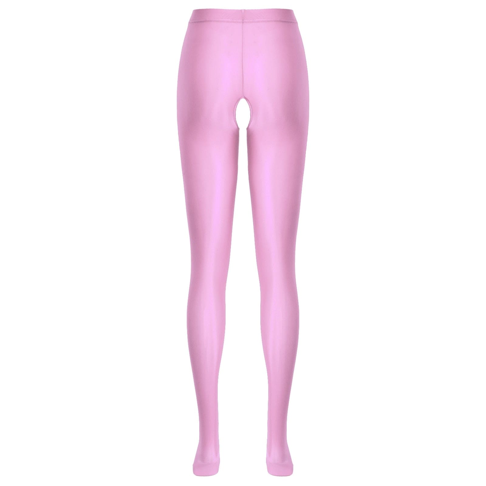 Kinky Cloth Pink / M Candy Color Glossy Crotchless Pantyhose