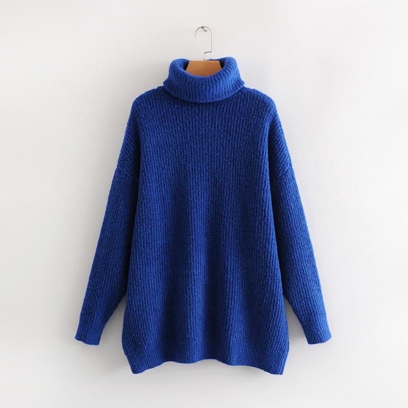 Kinky Cloth S / Dark Blue Candy Color Knit Sweater