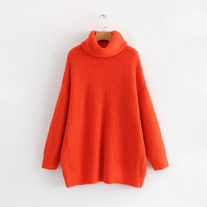 Kinky Cloth S / Orange Red Candy Color Knit Sweater