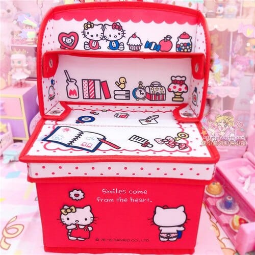 Kinky Cloth Hello Kitty / 22X17X28CM Cartoon Dressing Table Storage Box