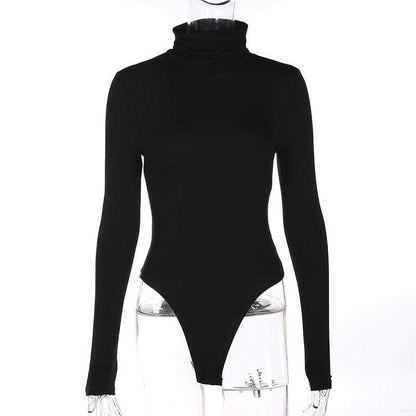 Kinky Cloth 200000362 Black / S Casual Cotton Turtleneck Bodysuit