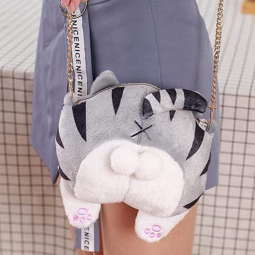 Turquoise Chloe accessories 3 Cat Butt Plush Bag
