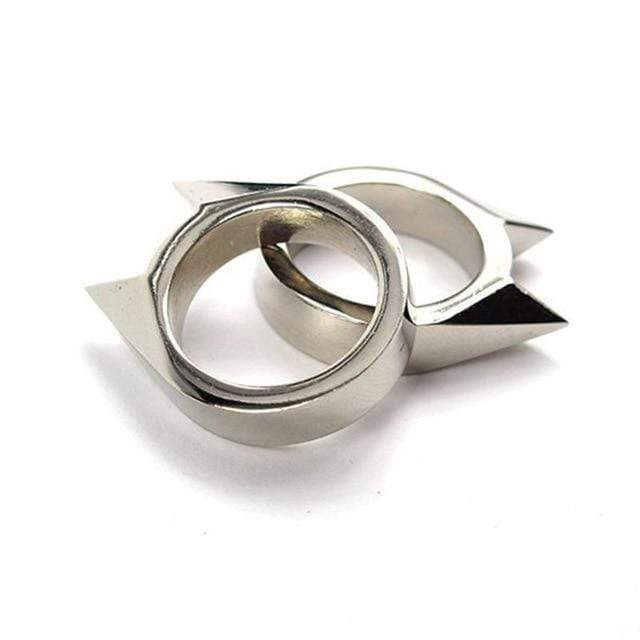 Kinky Cloth Jewelry & Watches Silver / 1 pc Cat Ear Self Defense Ring