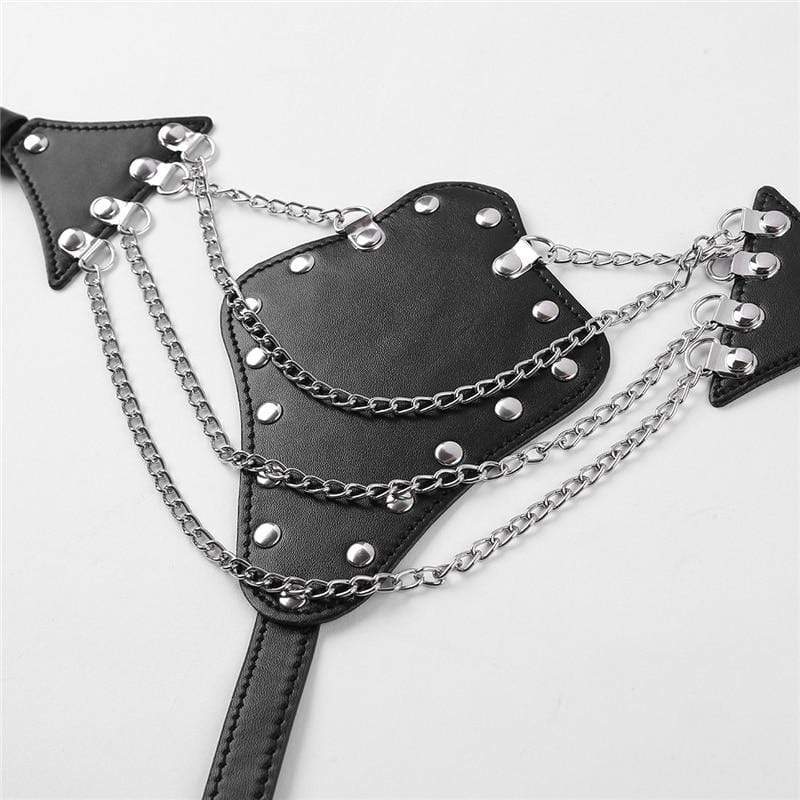 Kinky Cloth 200001886 Chain Collared Tassle Harness