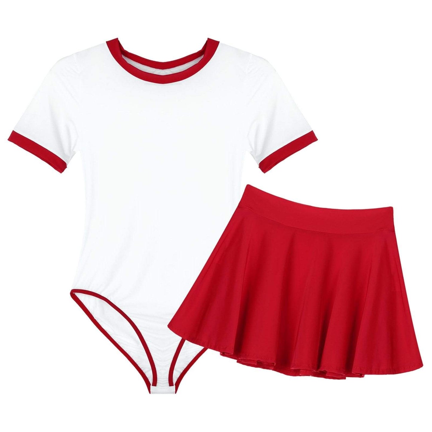 Kinky Cloth 200003986 Red / One Size Cheerleader Lingerie See-Through Outfit