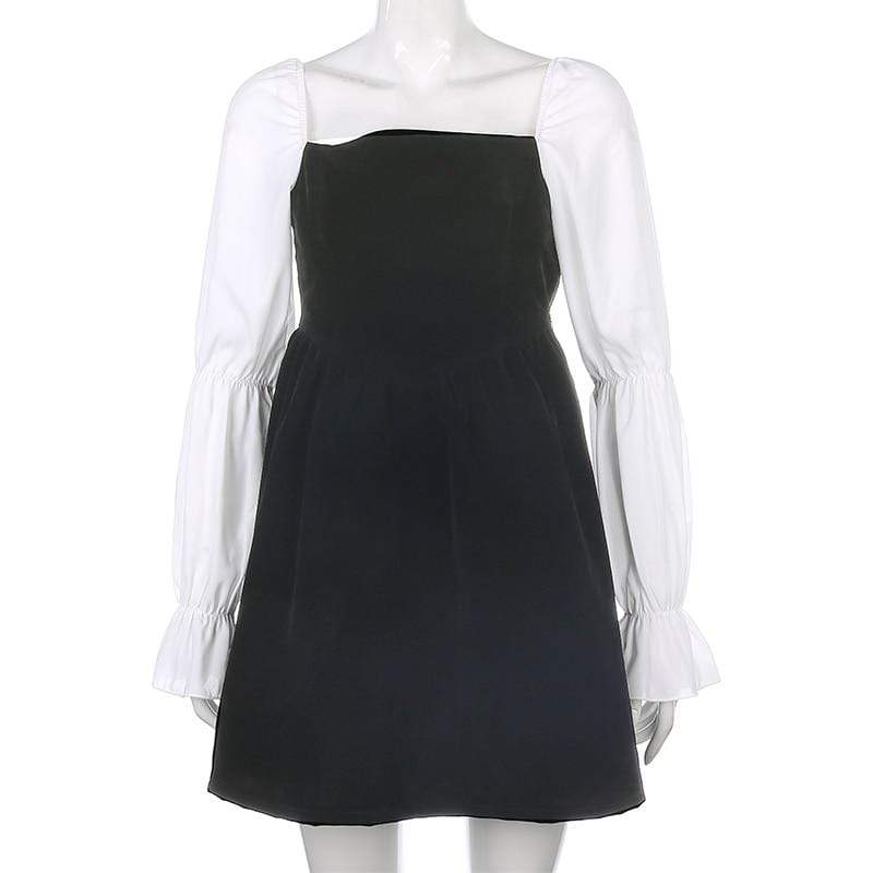 Kinky Cloth 200000347 Chiffon Flare Sleeve Velvet Dress