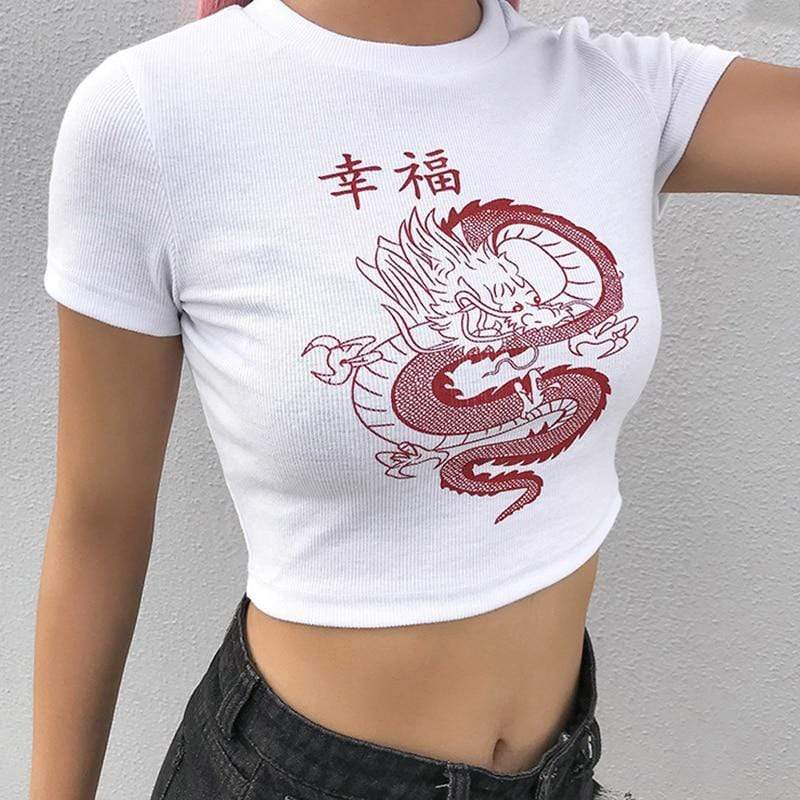 Chinese Dragon Crop Top