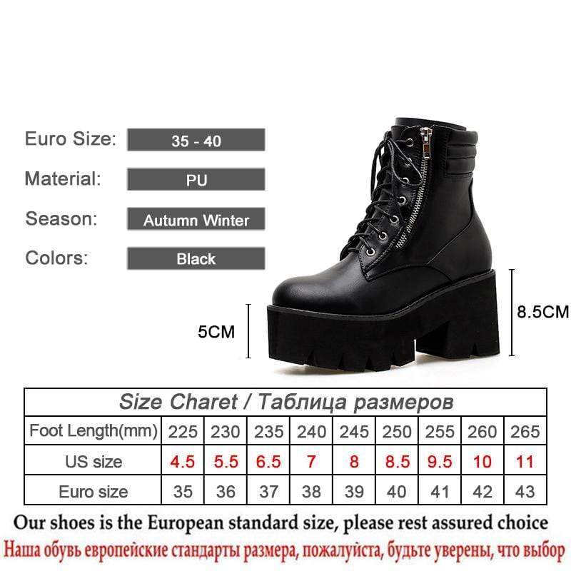 Kinky Cloth 200000998 Chunky Heels Platform Boots