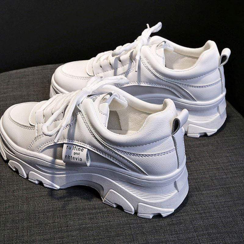 Kinky Cloth White / 4 Chunky Vulcanized Sneakers